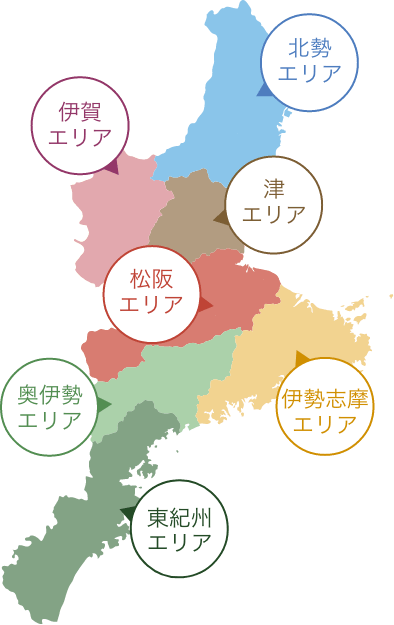 三重県のエリアマップ